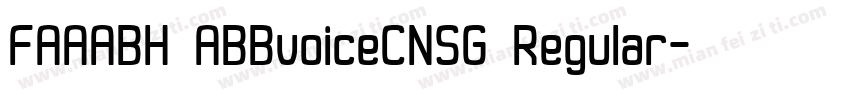 FAAABH ABBvoiceCNSG Regular字体转换